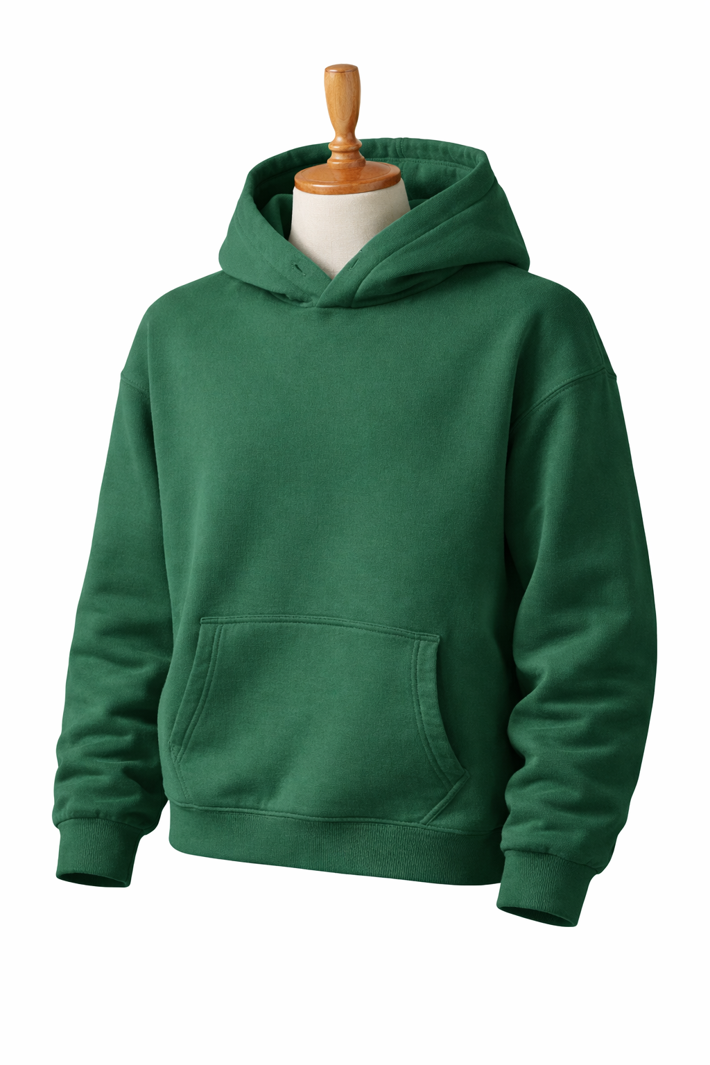 Yeşil-Kapşonlu Sweatshirt