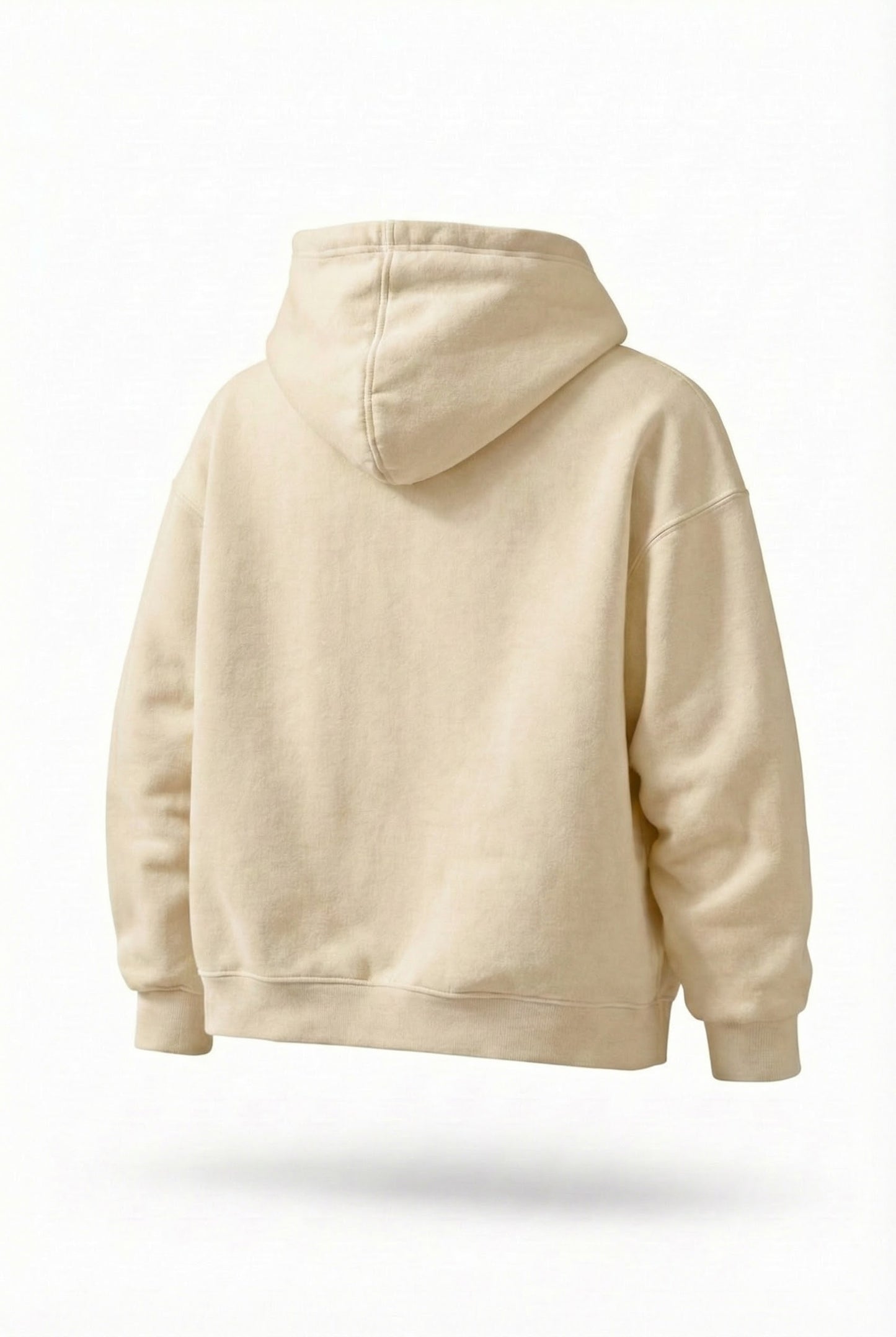 Krem-Kapşonlu Sweatshirt