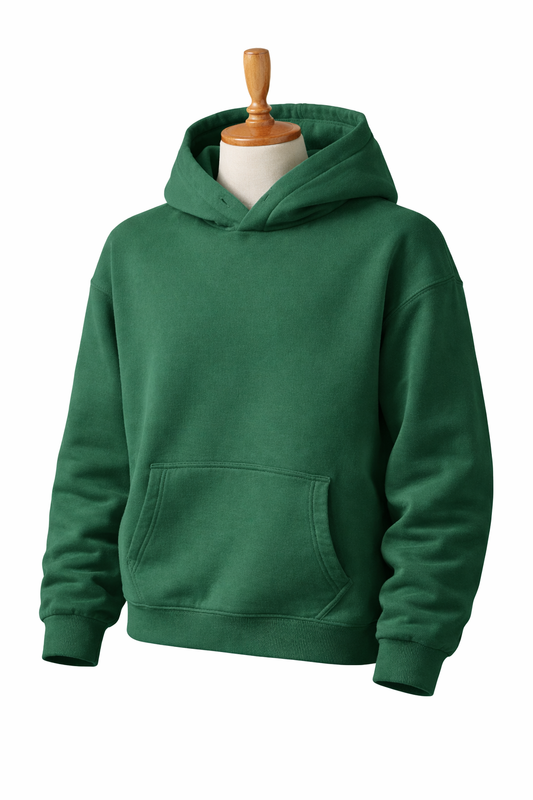 Yeşil-Kapşonlu Sweatshirt