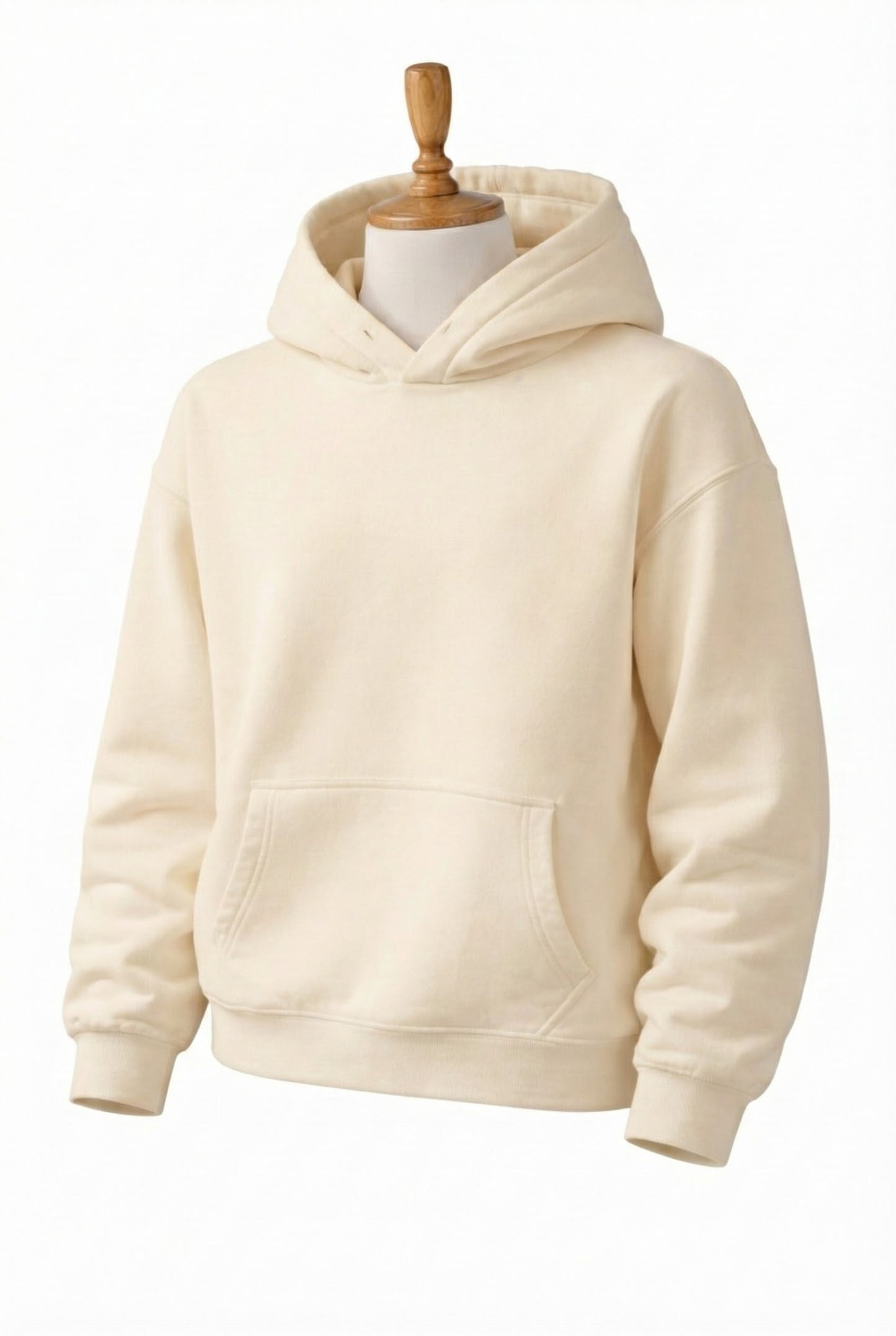 Krem-Kapşonlu Sweatshirt